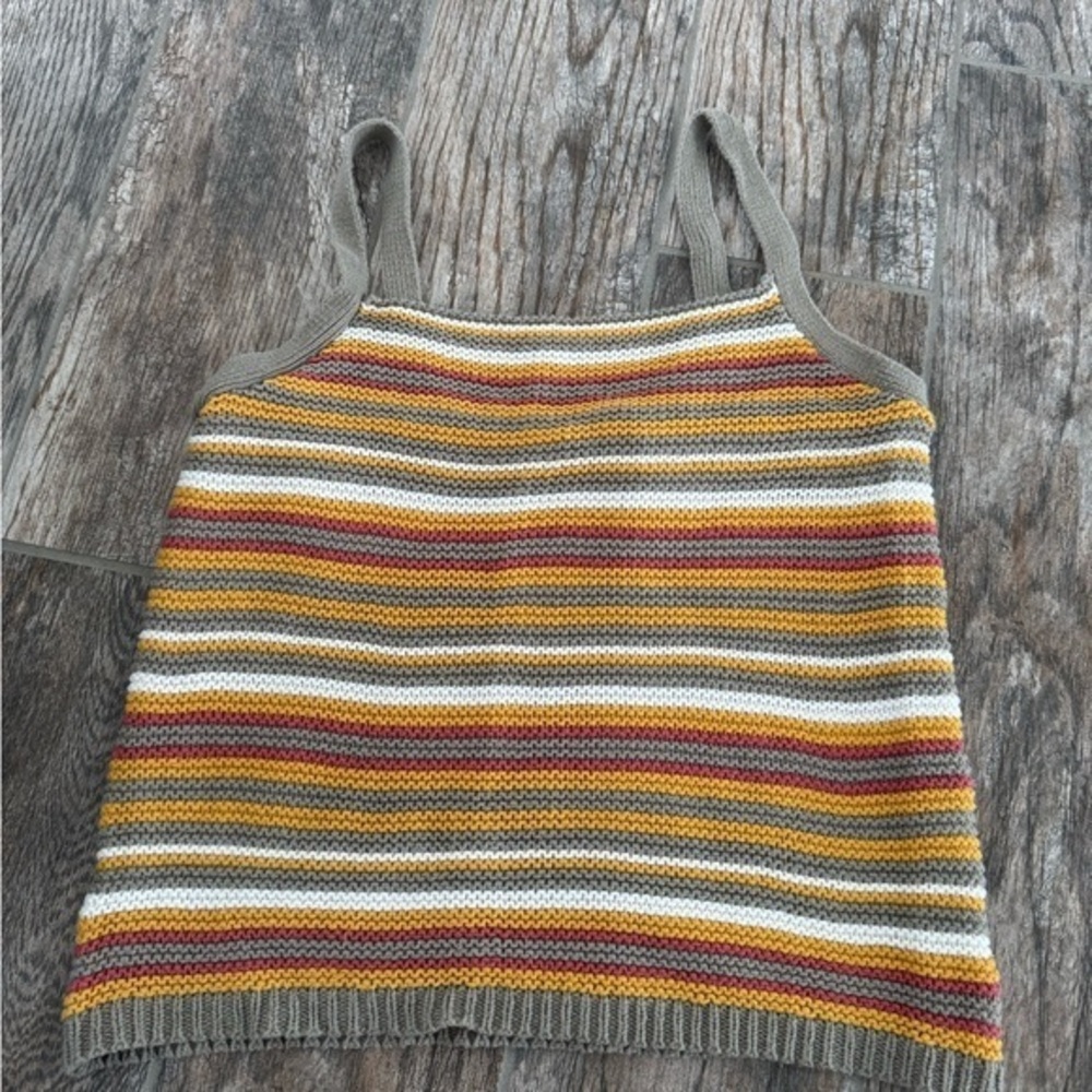 Pink Rose Multicolor Knit Tank Top